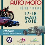 Affiche Salon Auto Moto Retro Vintage ESCALE TOURS 2018